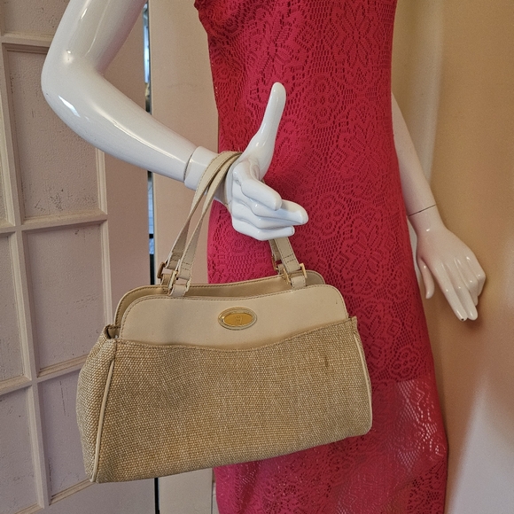 Etienne Aigner Cream and Tan Tweed Women's Bag - Picture 2 of 12